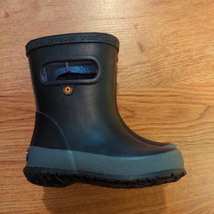 BOGS Kids Skipper Solid Waterproof Rain Boots - Black